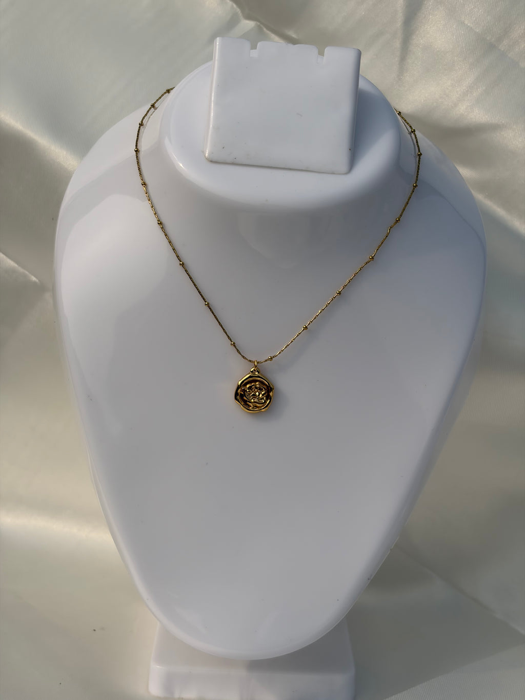 Gold Rose Pendant